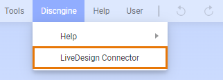 LiveDesign Connector Menu