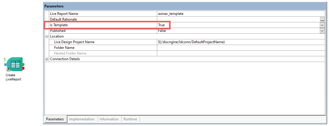 Create LiveReport Template