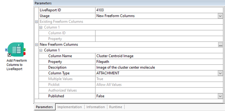 Add Freeform Columns to LiveReport Component