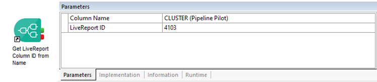 Get LiveReport Column ID from Name Component