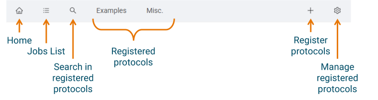 Gadget menu