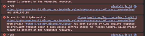 CORS error on preflight
