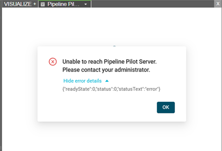 Unable to reach Pipeline Pilot server