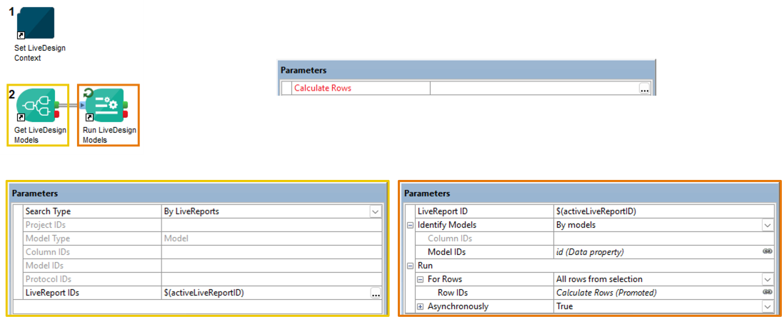 Run Models for Selected Rows protocol