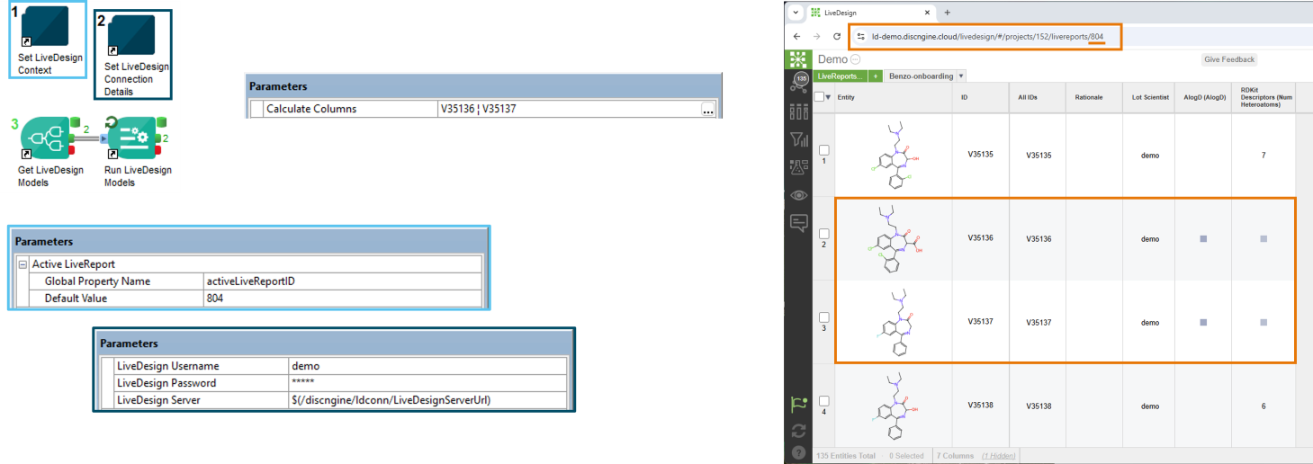 Test Run Models for Selected Rows protocol in Pipeline Pilot