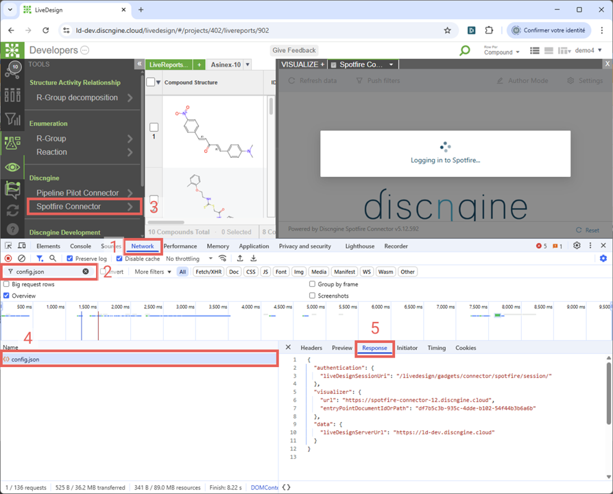 LiveDesign config.json file