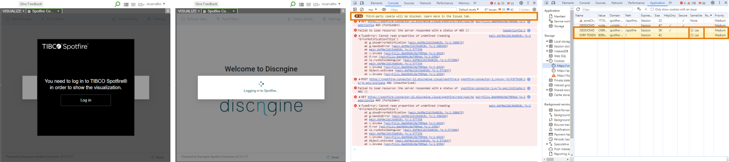 Gadget blocked during Spotfire login