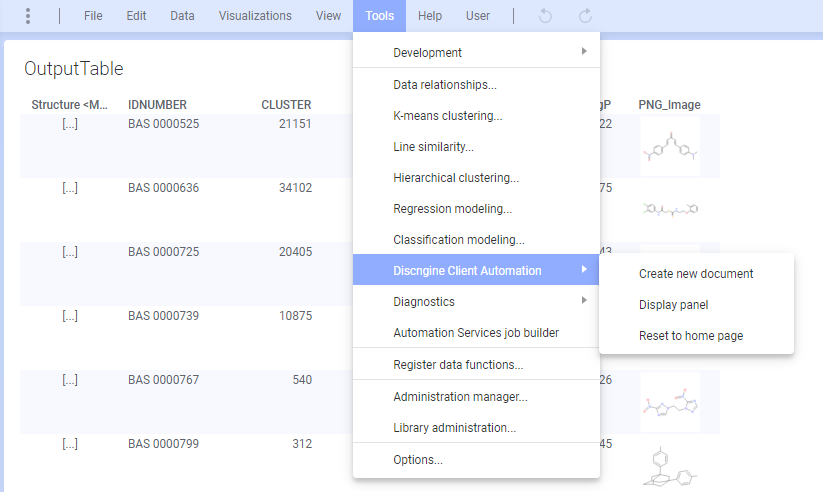 Client Automation menu