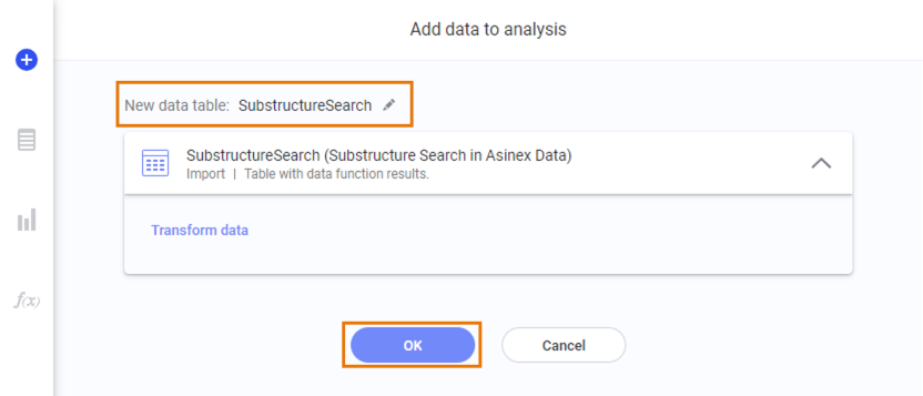 Data Function output parameters