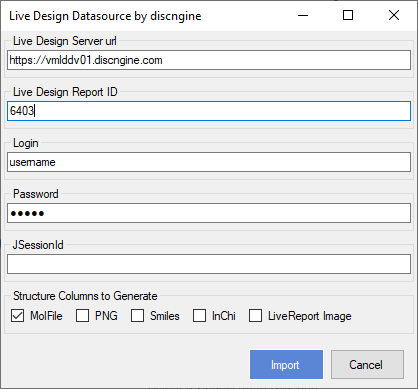 Template creation load data with data source