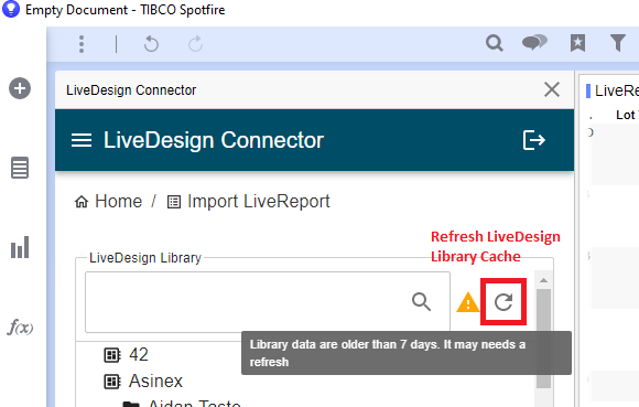 LiveDesign Connector Select Report